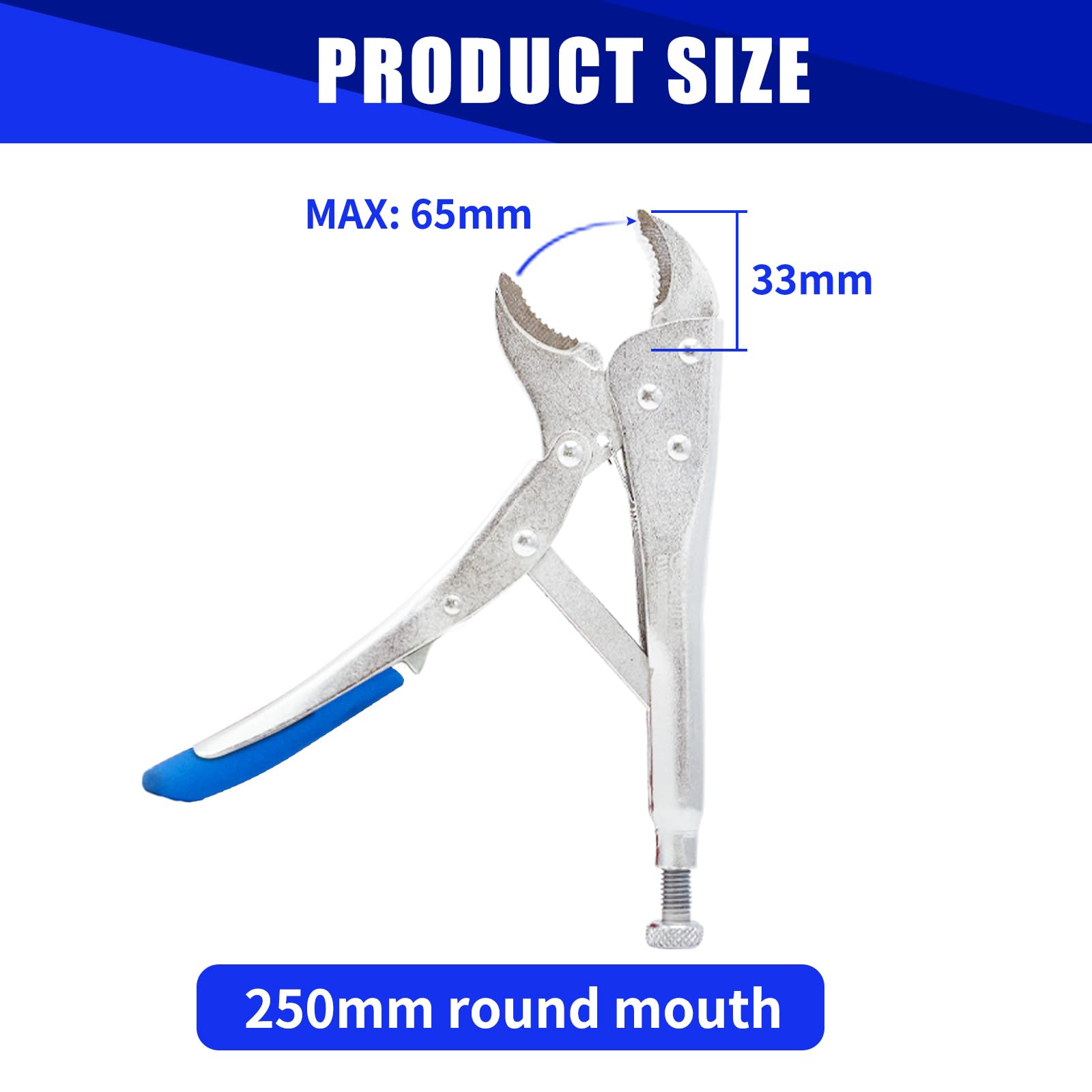 CCLIFE DIY Tools pince-étau 250 mm mors ovales