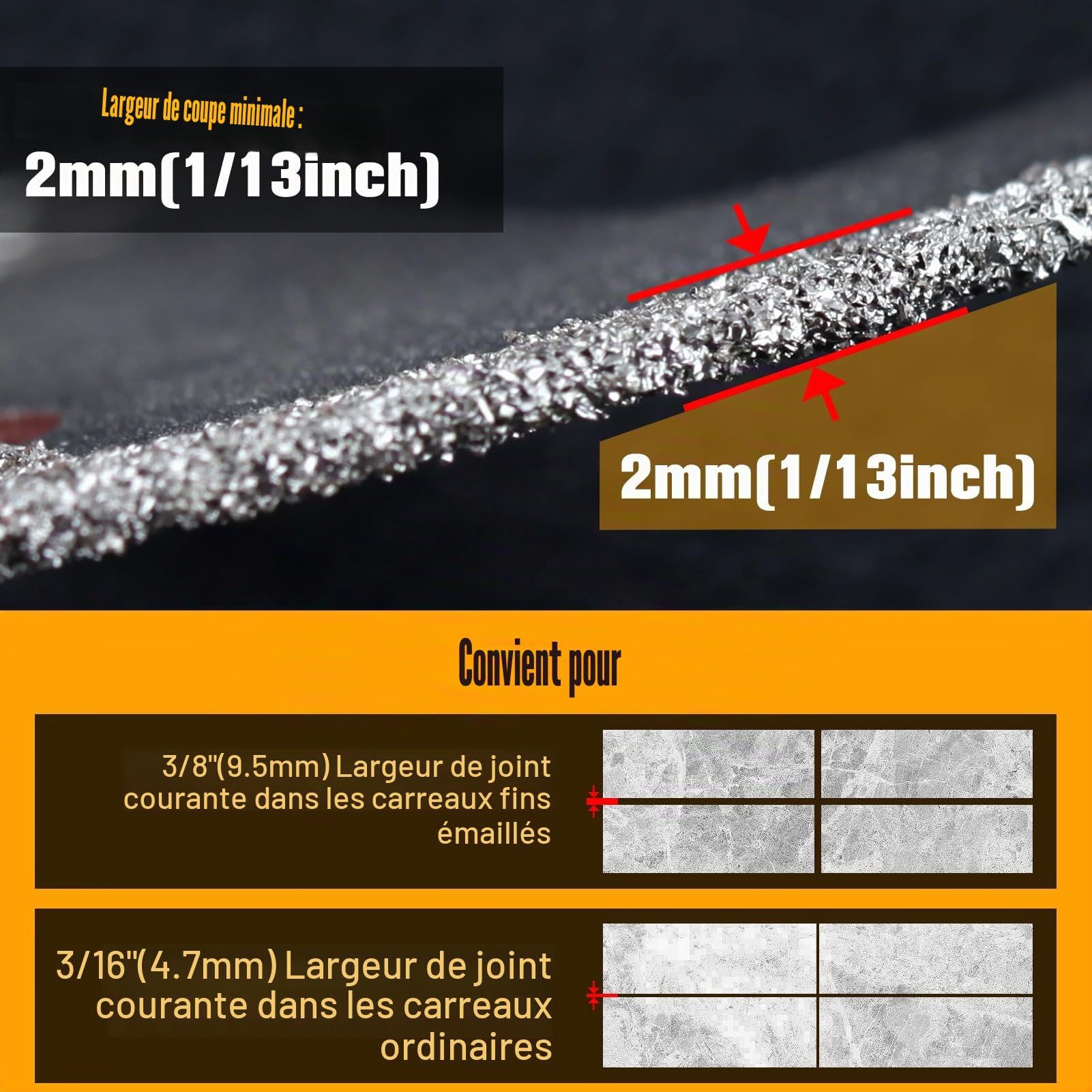 LEONTOOL Lames de Scie lame diamant outil oscillant lot 3