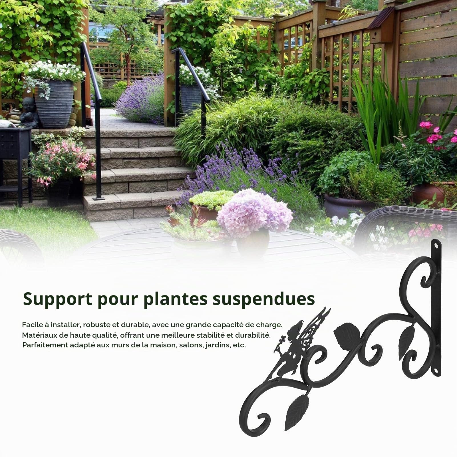 OUKENS Crochet plante mural fer Fleur fée 1 pce