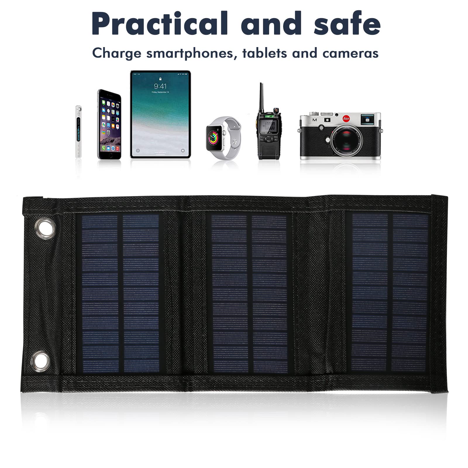 Jadeshay 10W panneau solaire pliable USB 5V randonnée