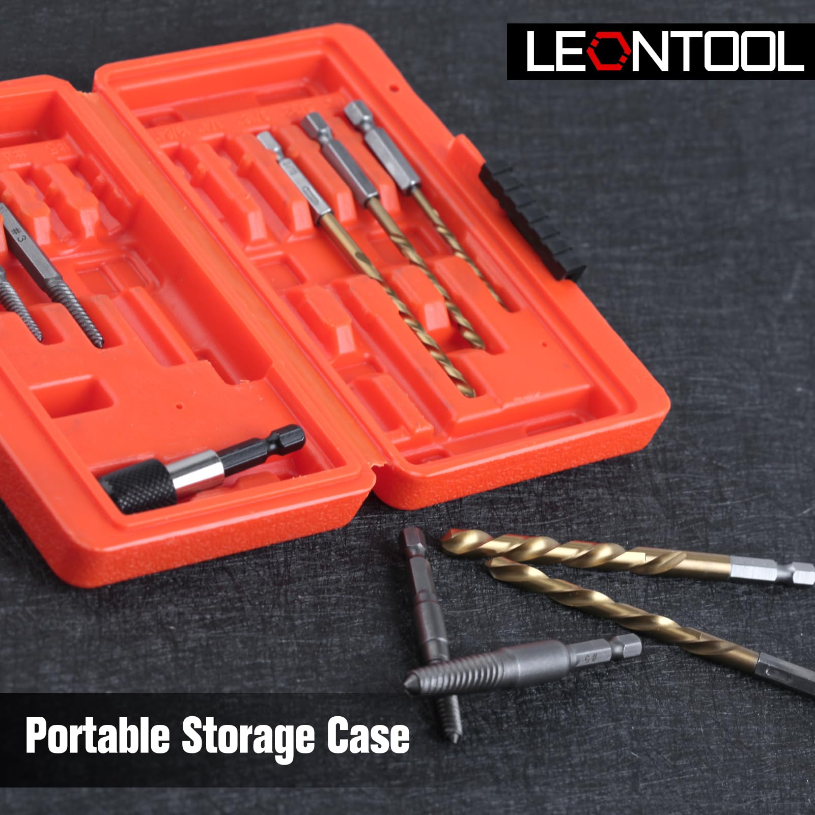 LEONTOOL Kit extracteur vis 11 pcs foret gauche titane