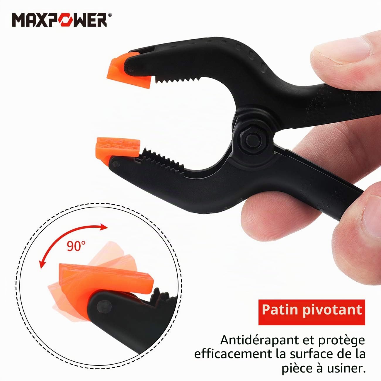 MaxPower Outils de serrage lot 22 pinces à ressort ABS
