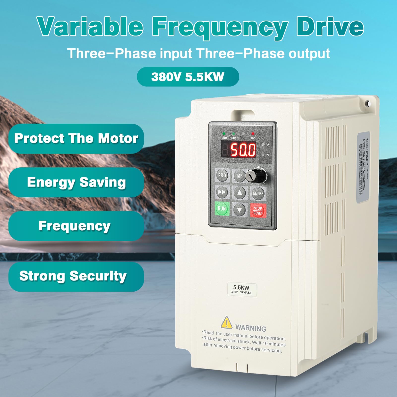 Jadeshay Installation Électrique variateur VFD 380V 5,5kW triphasé
