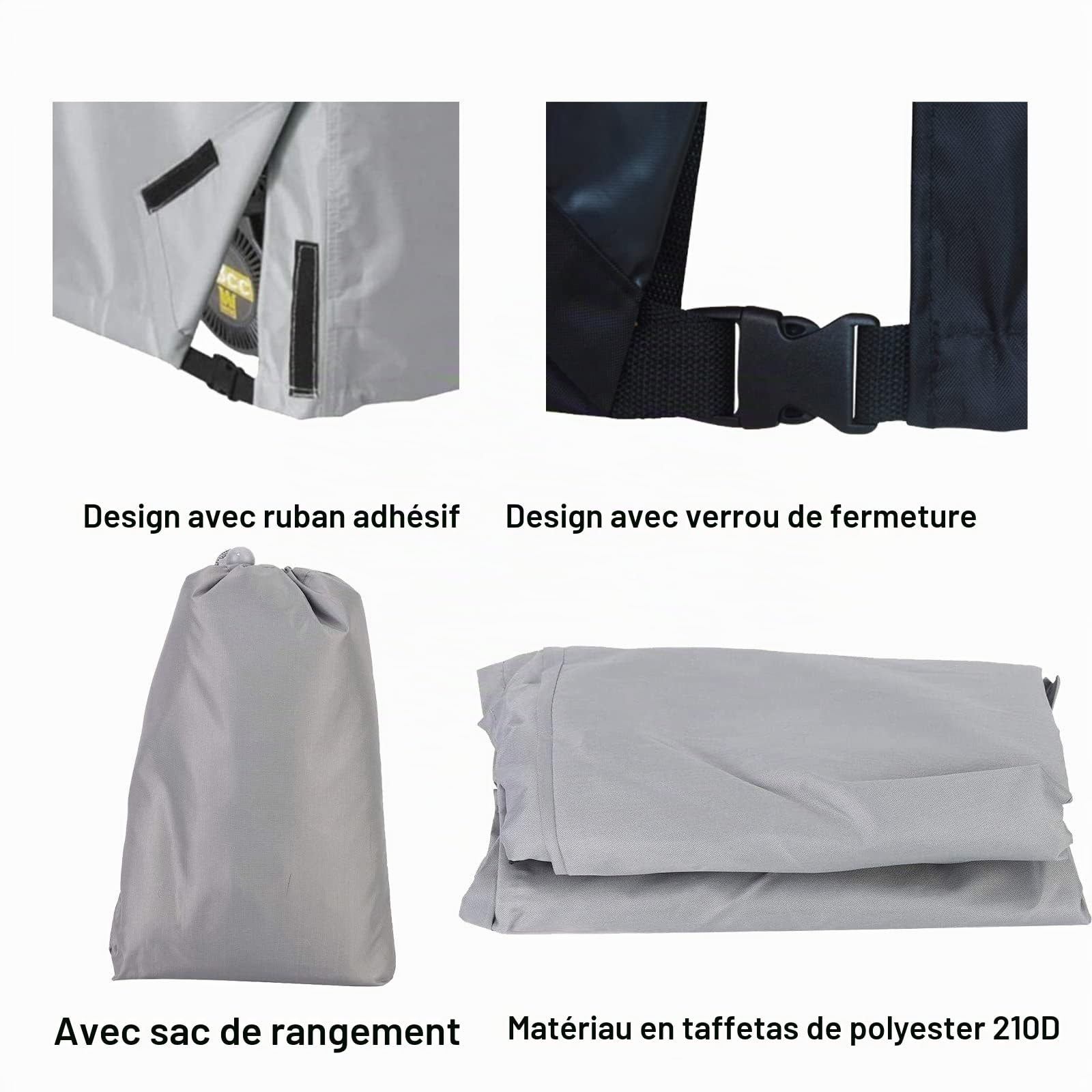 OUKENS Housse générateur gris 3000-5000W 89x66x71 cm