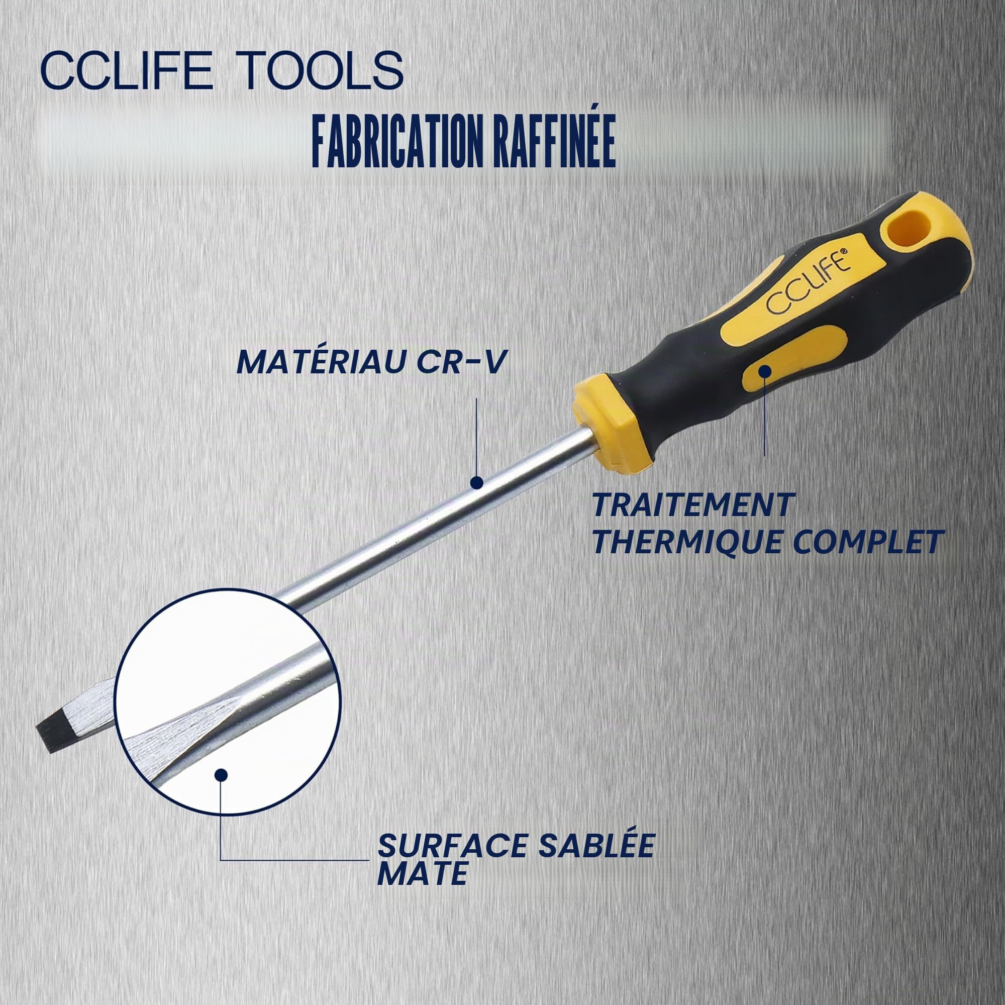 CCLIFE Screwdriver Sets jeu tournevis aimanté 8 pcs PH PZ SL