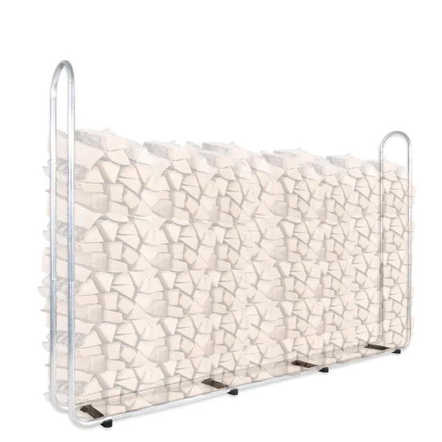CCLIFE DIY Tools range-bûches métal bois 25-40 cm housse