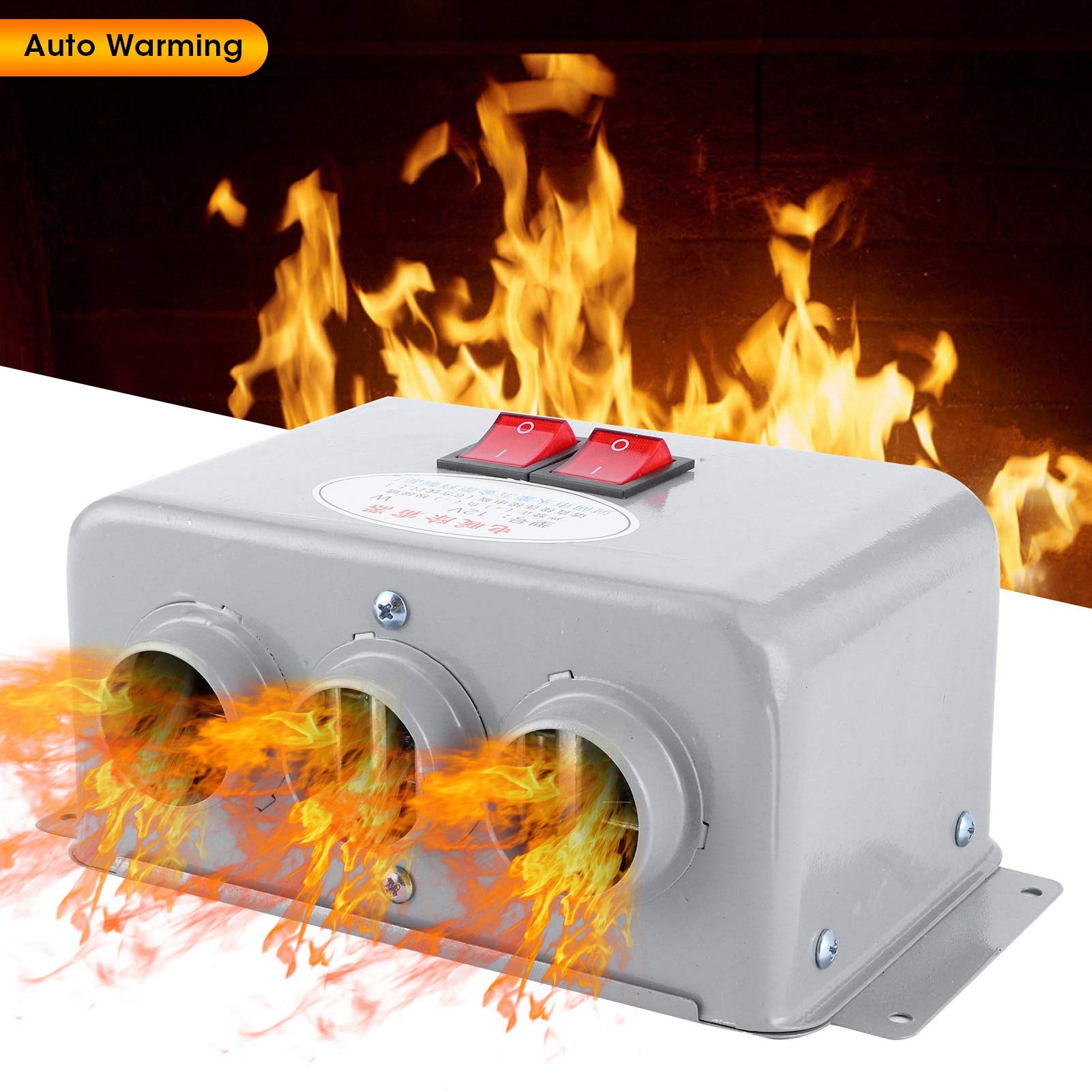 OUKENS chauffage voiture 12V 600W-800W désembuage 3 sorties
