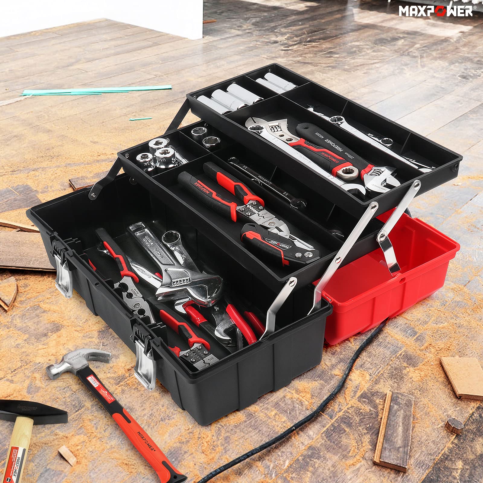 MaxPower Boite à outils 42 cm version améliorée PP
