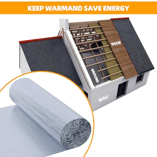 CCLIFE DIY Tools isolant thermique aluminium 1m x 10m 3-4mm