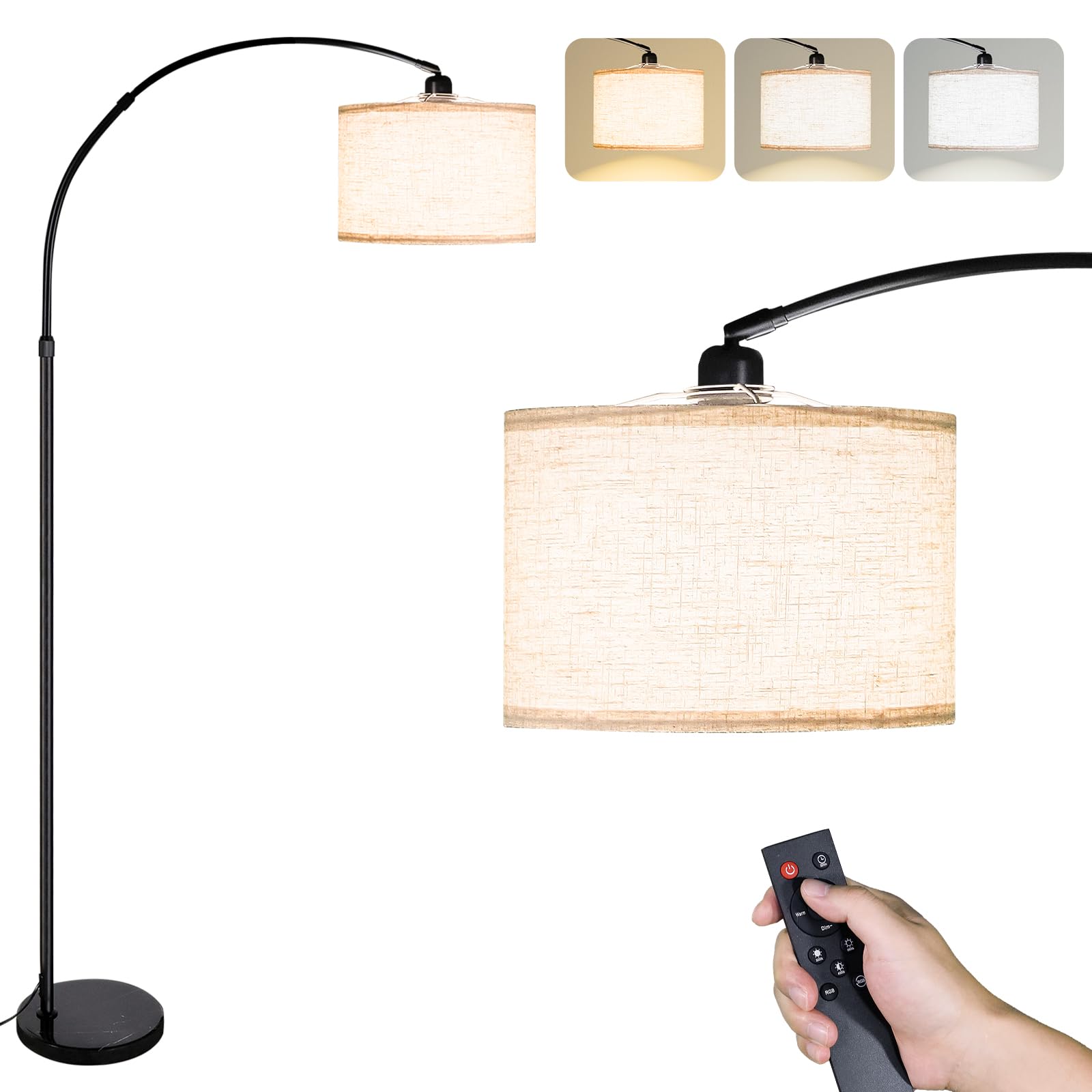 CCLIFE DIY Tools Lampadaire Salon LED E27 Beige 165-175cm