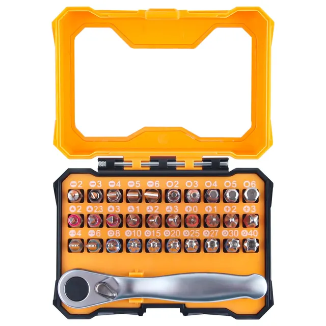 LEONTOOL Tournevis Mini Cliquet 1/4 32 pièces 72 dents