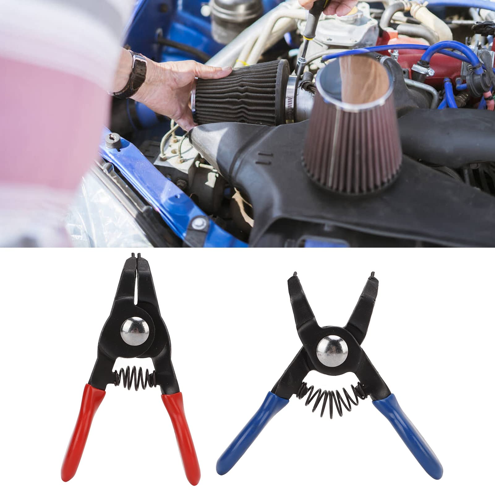 OUKENS Mini pinces à circlips 4 pcs métal 3 pouces