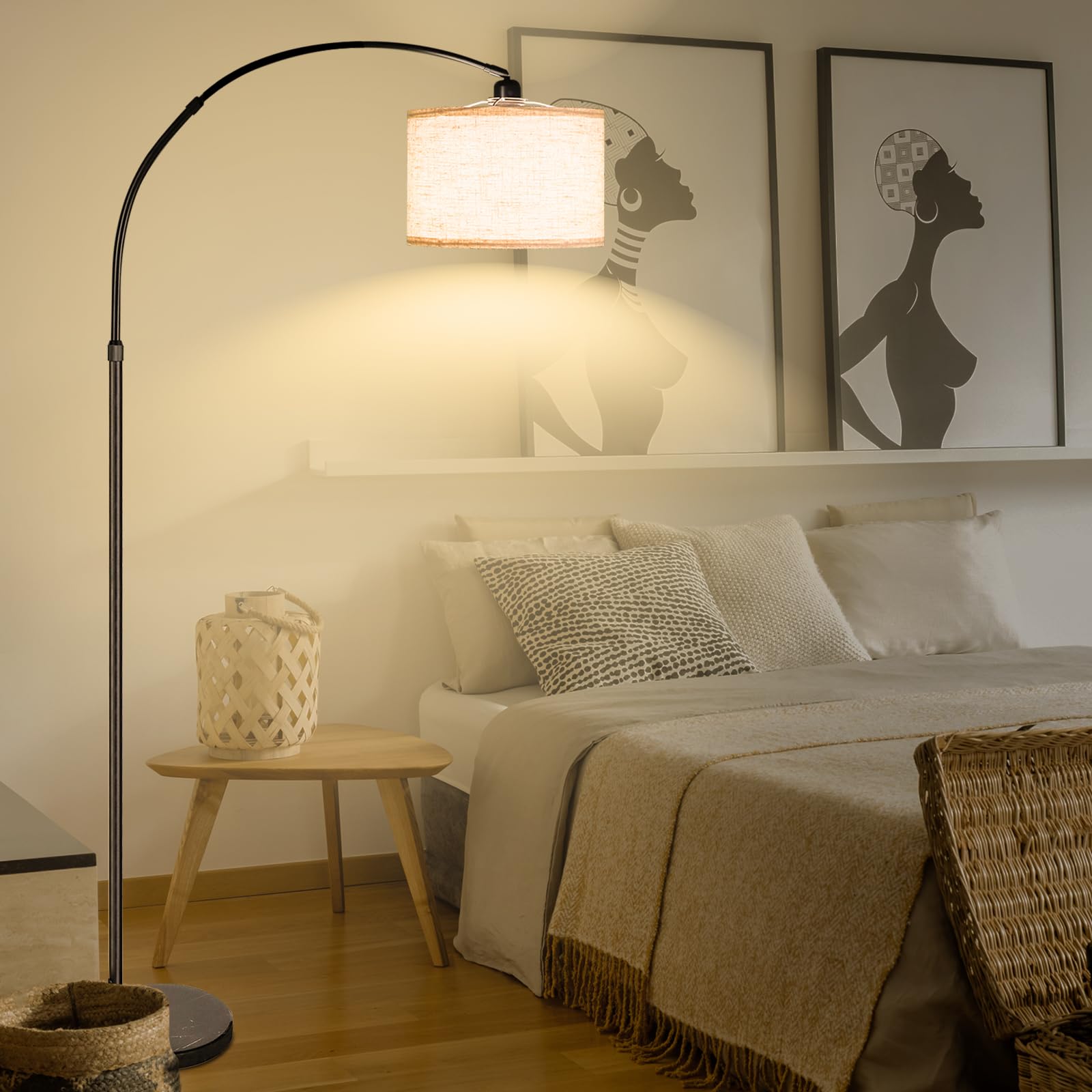 CCLIFE DIY Tools lampadaire arc noir E27 réglable