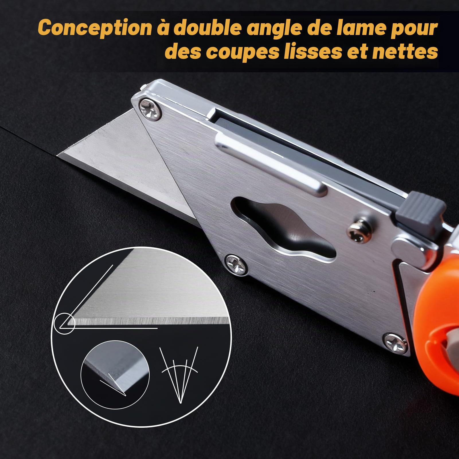 LEONTOOL Lames Cutter Utilitaire Lot de 100 Acier Carbone