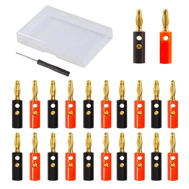 LEONTOOL Vis et Écrous Fiches bananes 4mm lot 20