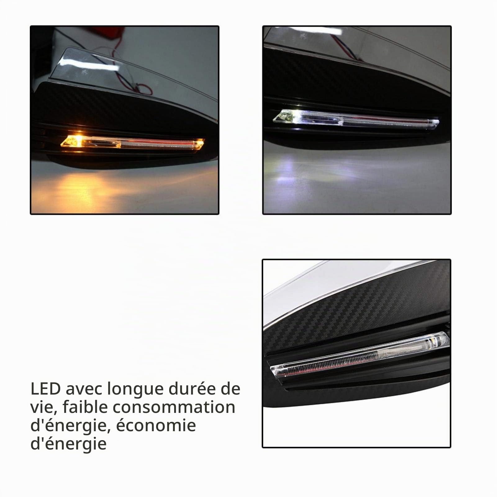 OUKENS Protège-Mains Moto LED Universel 22mm 7/8" x2 ABS