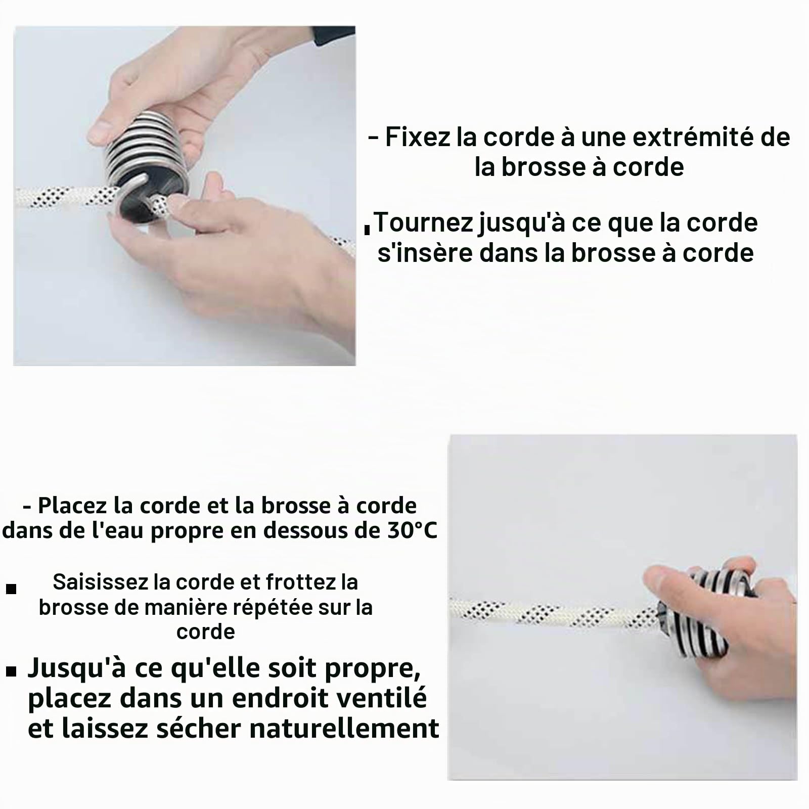 OUKENS Brosse Corde Escalade Nylon Inox 8-13 mm