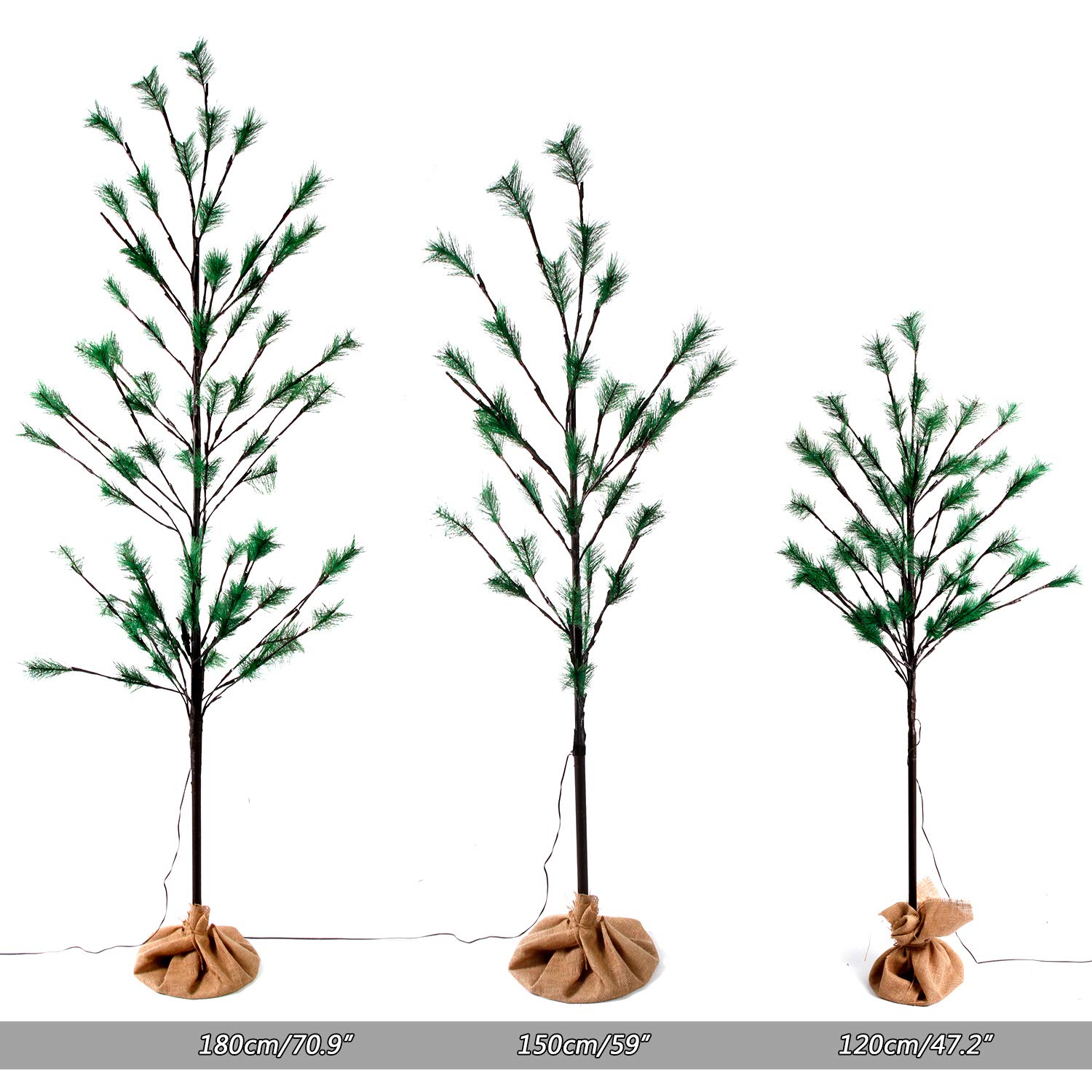 CCLIFE DIY Tools arbre cerisier LED blanc froid 220 cm