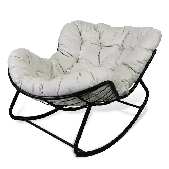 CCLIFE DIY Tools Fauteuil à bascule beige 150 kg