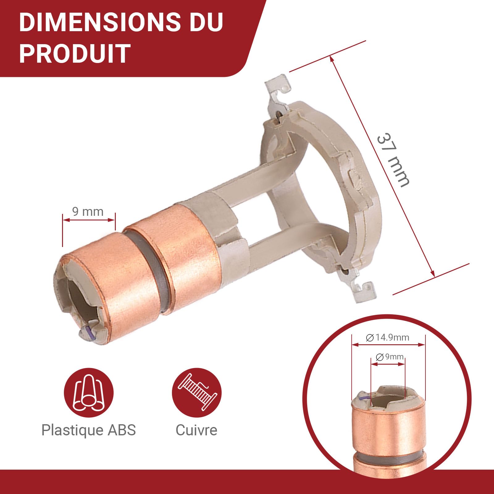 OUKENS Entretien jeu balais bague collectrice 230090 Valeo