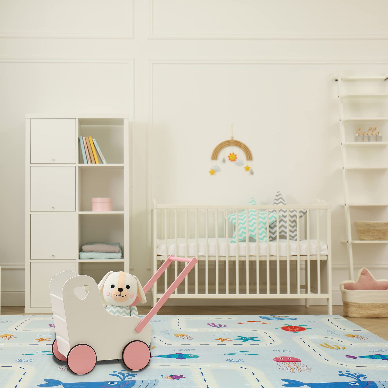 CCLIFE Baby & Kids tapis jeux 196x176cm souris poisson