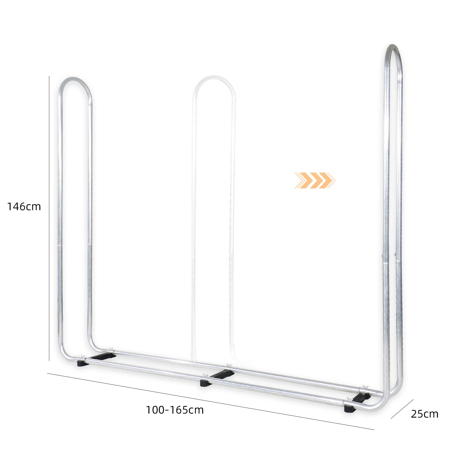 CCLife DIY Tools range-bûches métal pour bois 25-40 cm