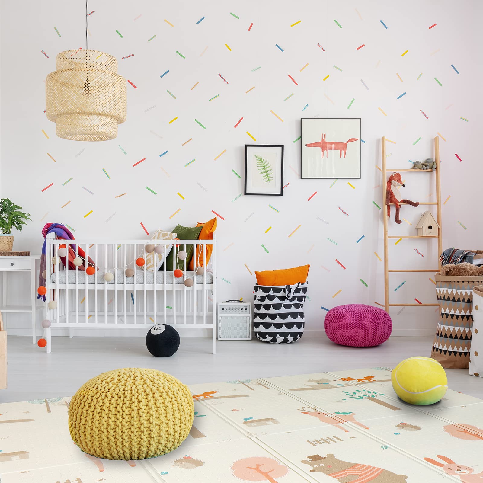 CCLIFE Baby & Kids tapis jeux 196x175 lapin renard