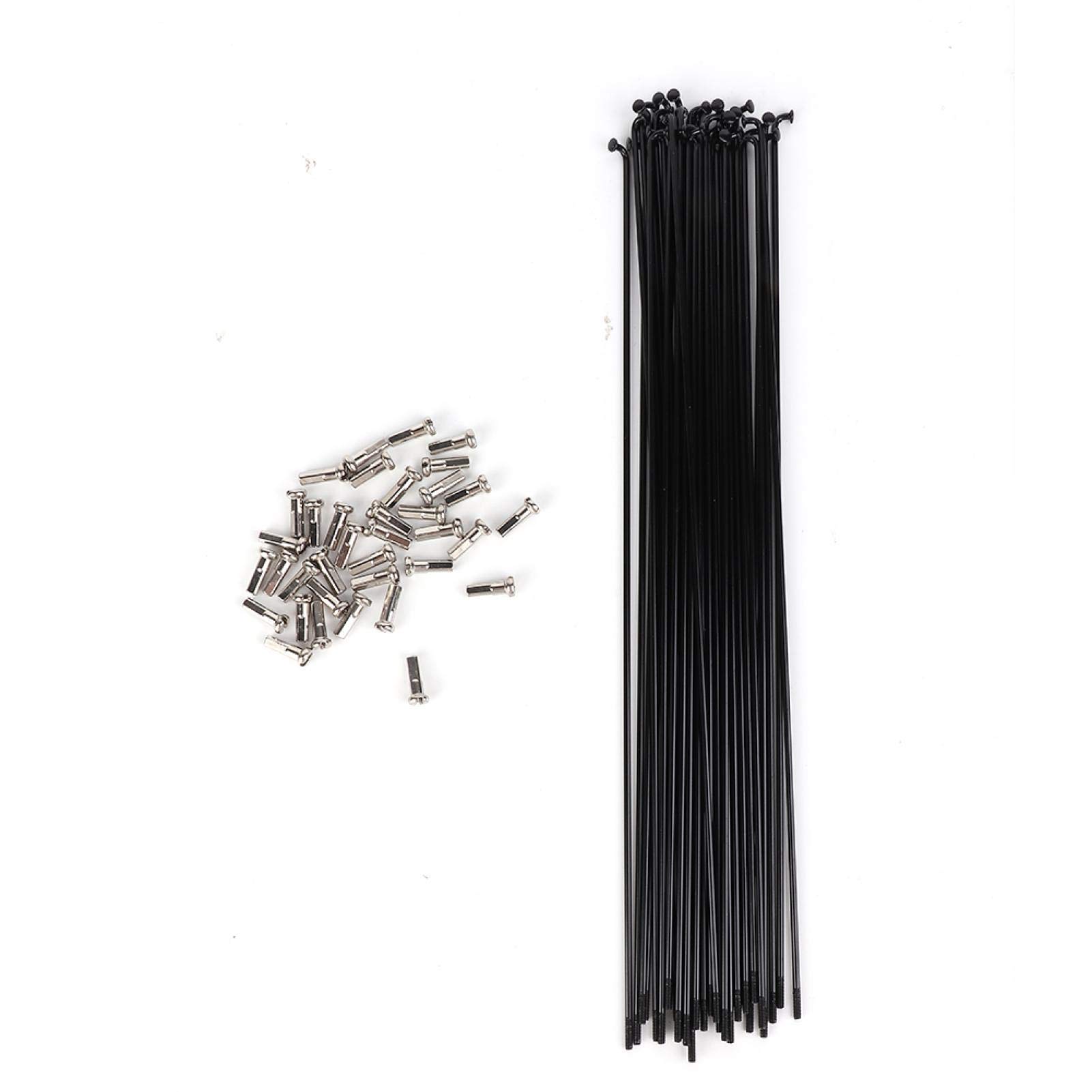 OUKENS Rayons vélo acier noir 259/261 mm lot 36