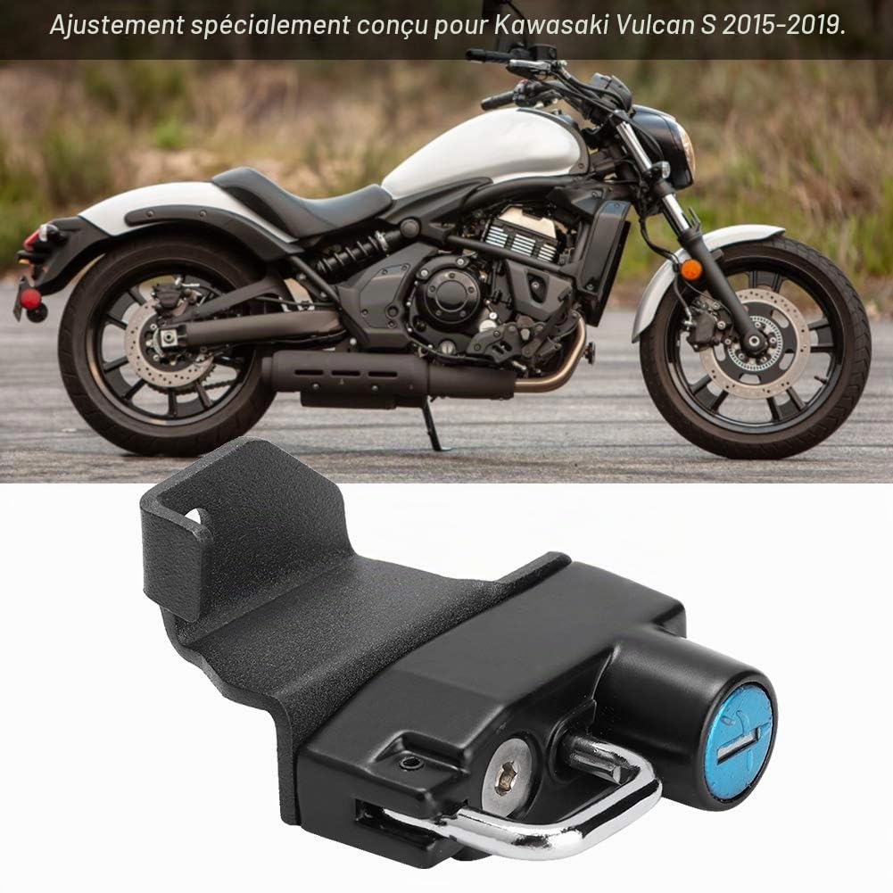 OUKENS Serrure casque moto alu noir Kawasaki Vulcan S