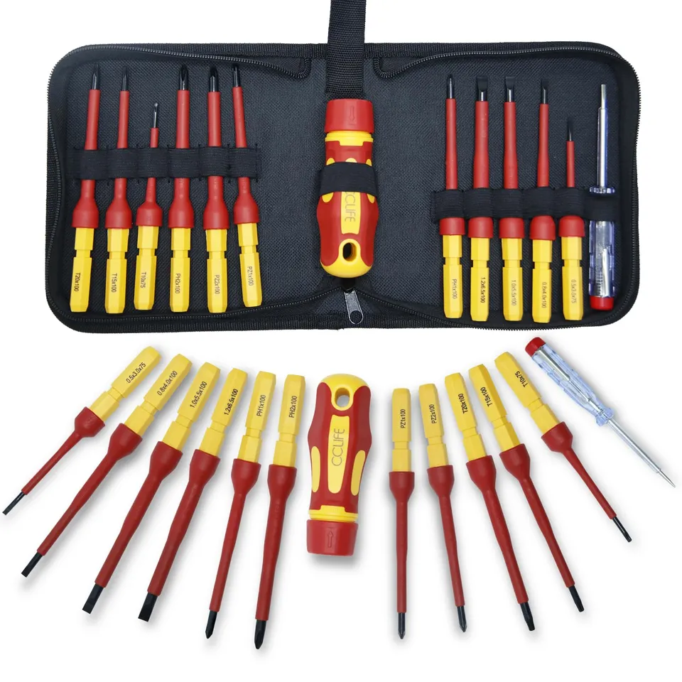 CCLife Screwdriver Sets jeu 13 tournevis isolés VDE 1000V
