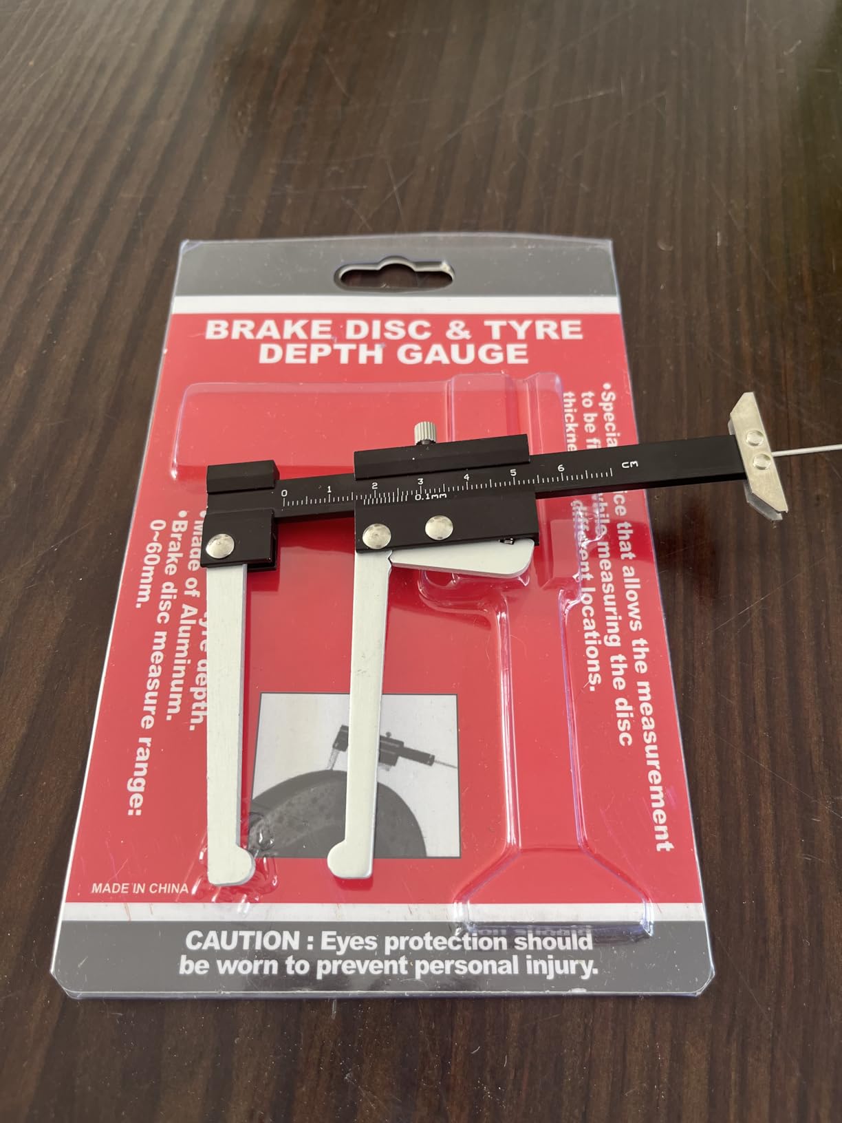 OUKENS Jauge Profondeur Pneu 0-60 mm Jauge 0,1 mm Alu