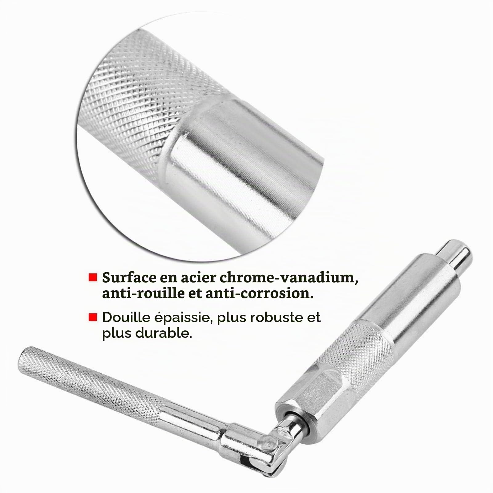 OUKENS clé amortisseur arrière douille 17 mm 270 mm Cr-V
