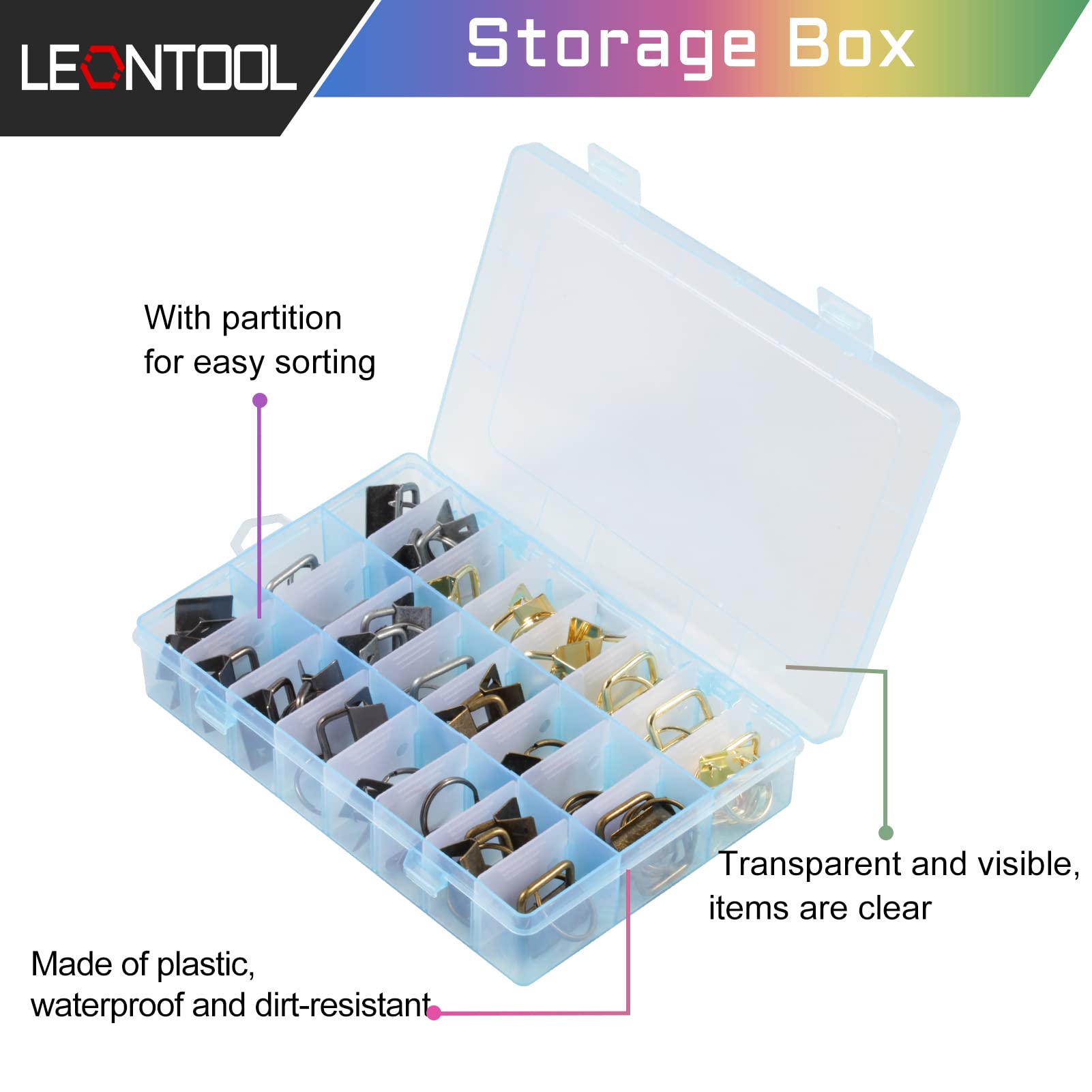 LEONTOOL Pinces porte-clés 2,5cm lot 32 avec pince