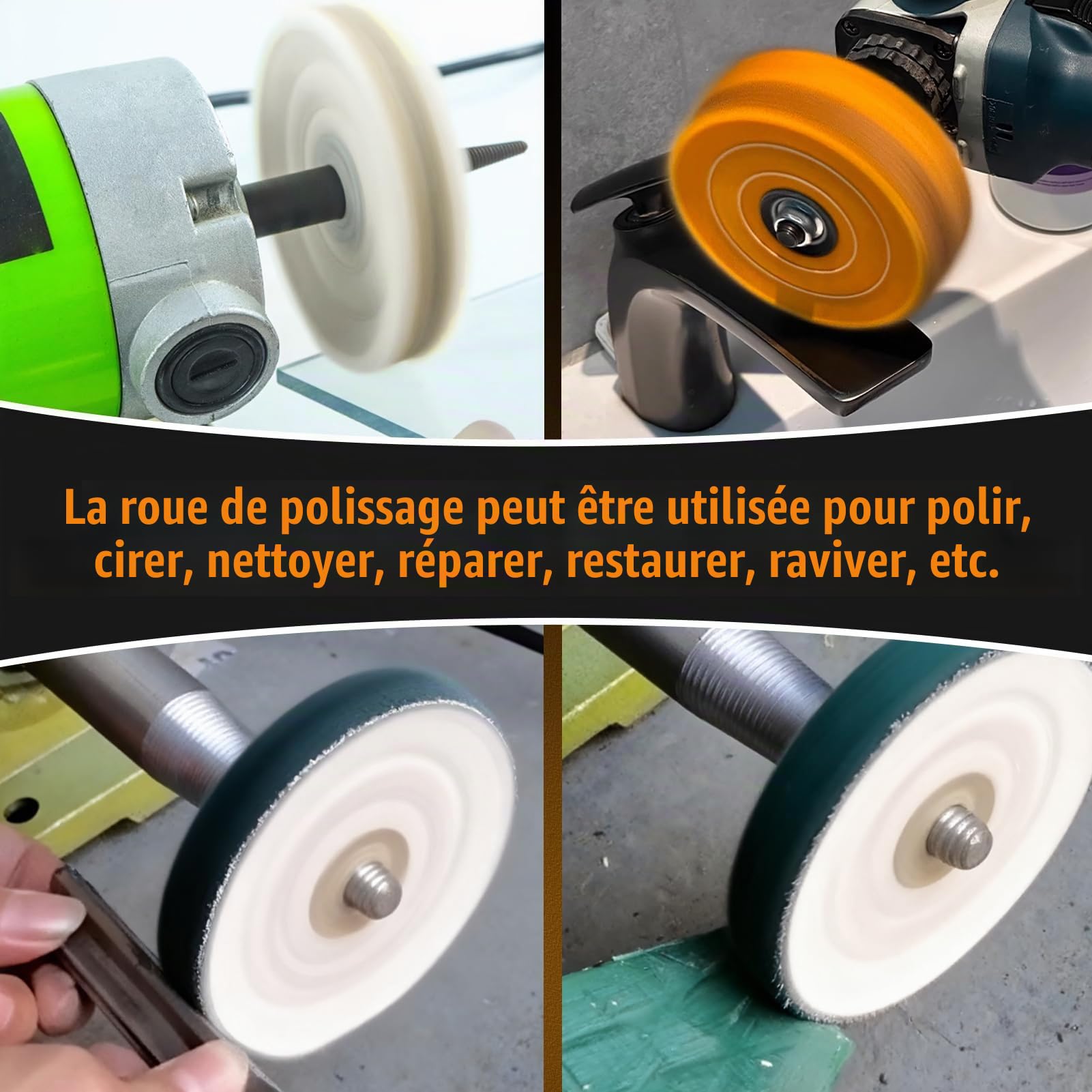LEONTOOL Sanding disque polissage coton 145 mm lot de 2