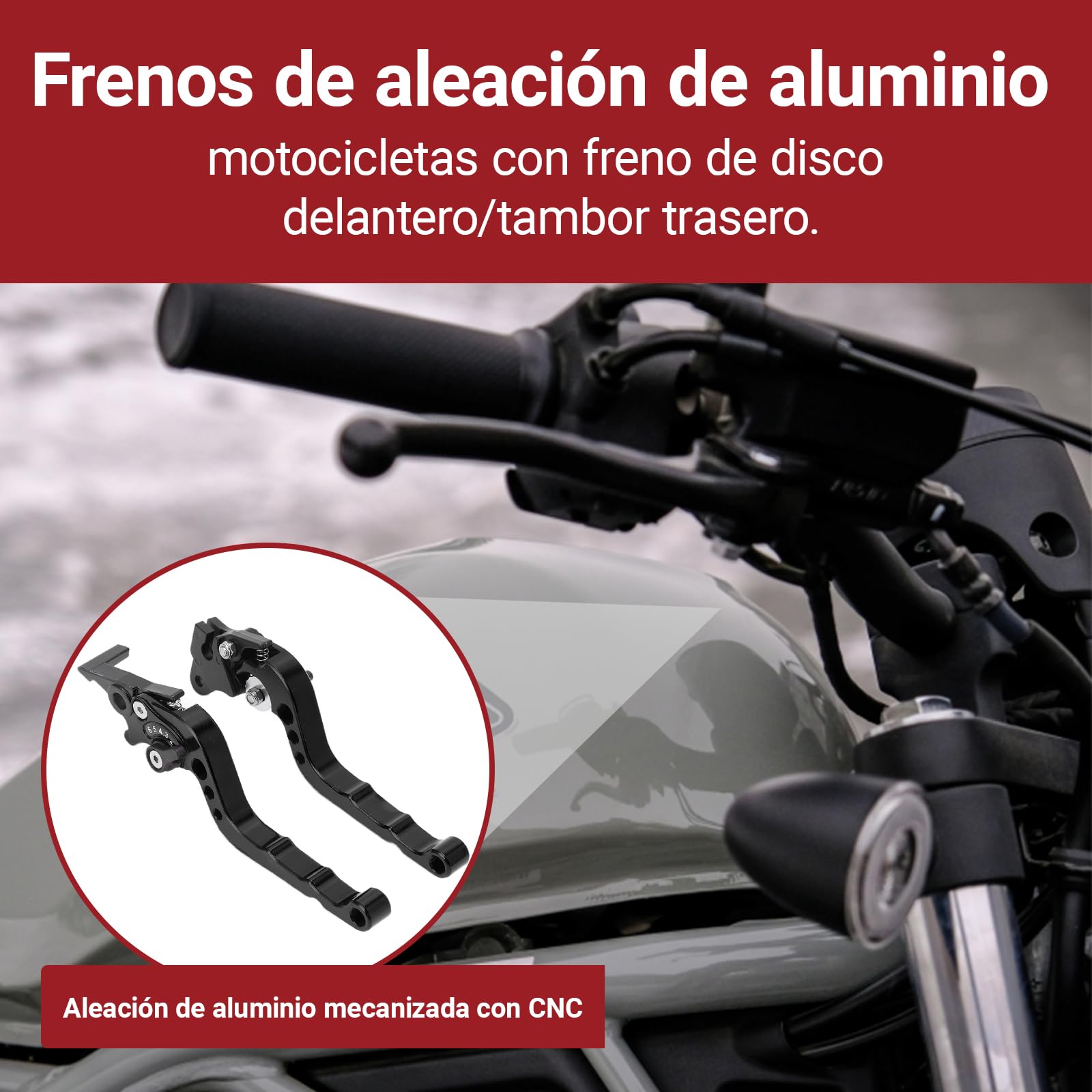 OUKENS Accessoires de moto leviers frein embrayage noir alu x2