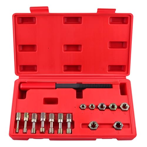 LEONTOOL Kits de Réparation Filetés taraud filière 15 pièces M6-M12