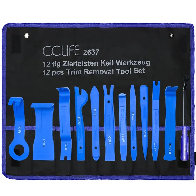 CCLIFE Démontage Garniture Outil Auto 12 Pièces + Pince