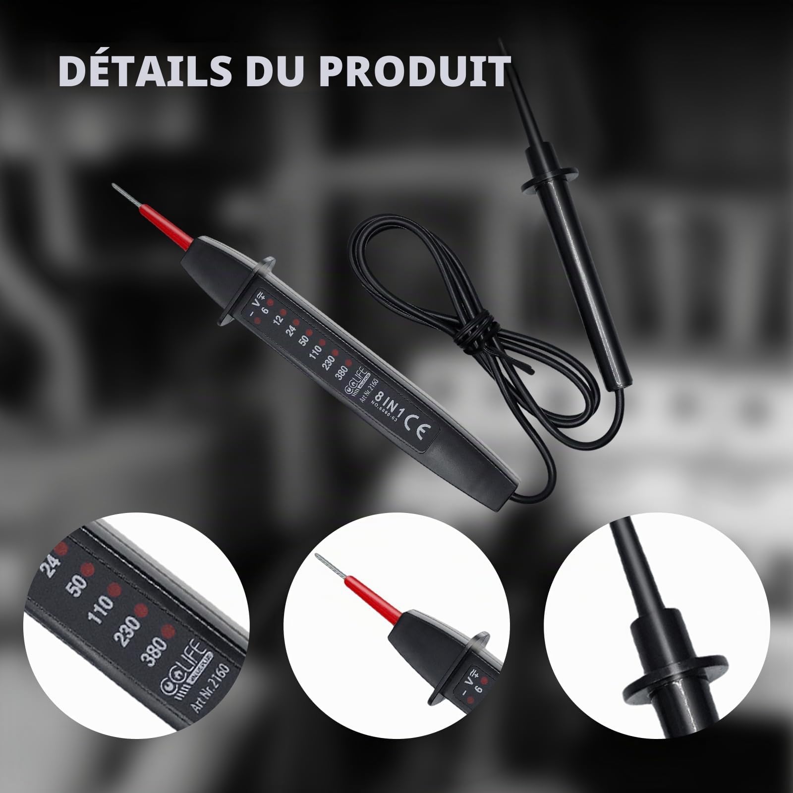CCLIFE Test Tools testeur tension 6-380V LED sans pile