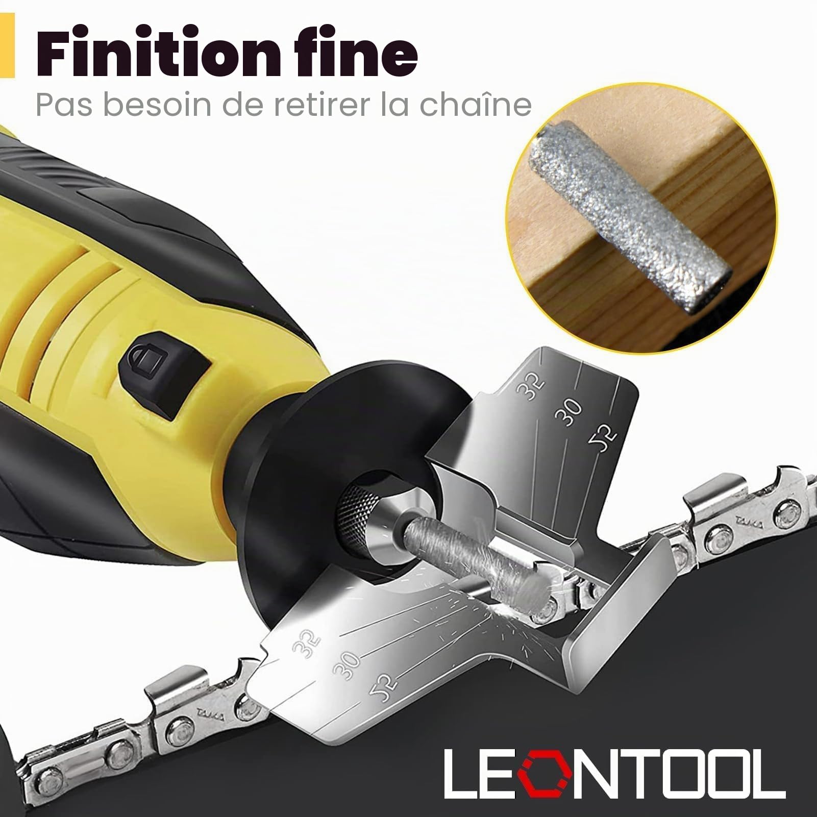 LEONTOOL Lime Diamant Tronçonneuse 4/4,8/5,5 mm Argent 18 Pièces