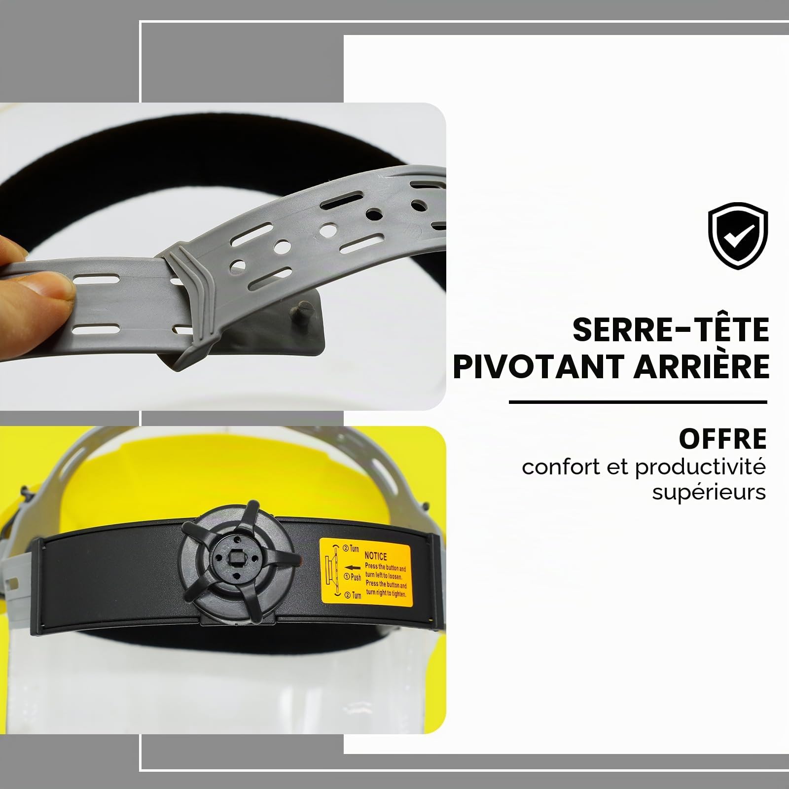 CCLIFE DIY Tools visière de protection polycarbonate 246x264 mm