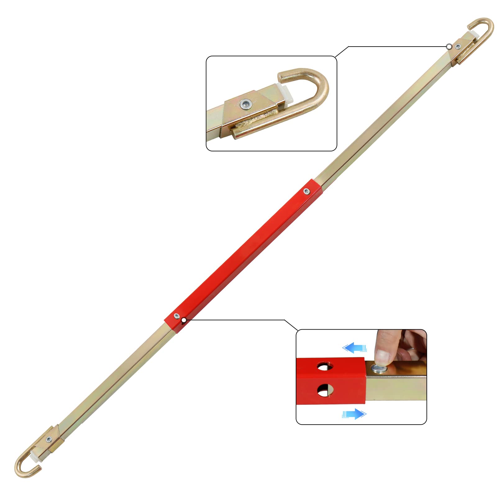 CCLIFE Barre de Remorquage 2500 kg 180 cm Acier
