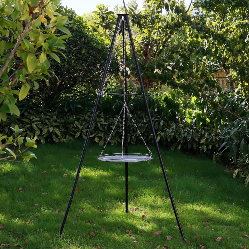 CCLIFE DIY Tools trépied barbecue 205 cm + foyer + plaque