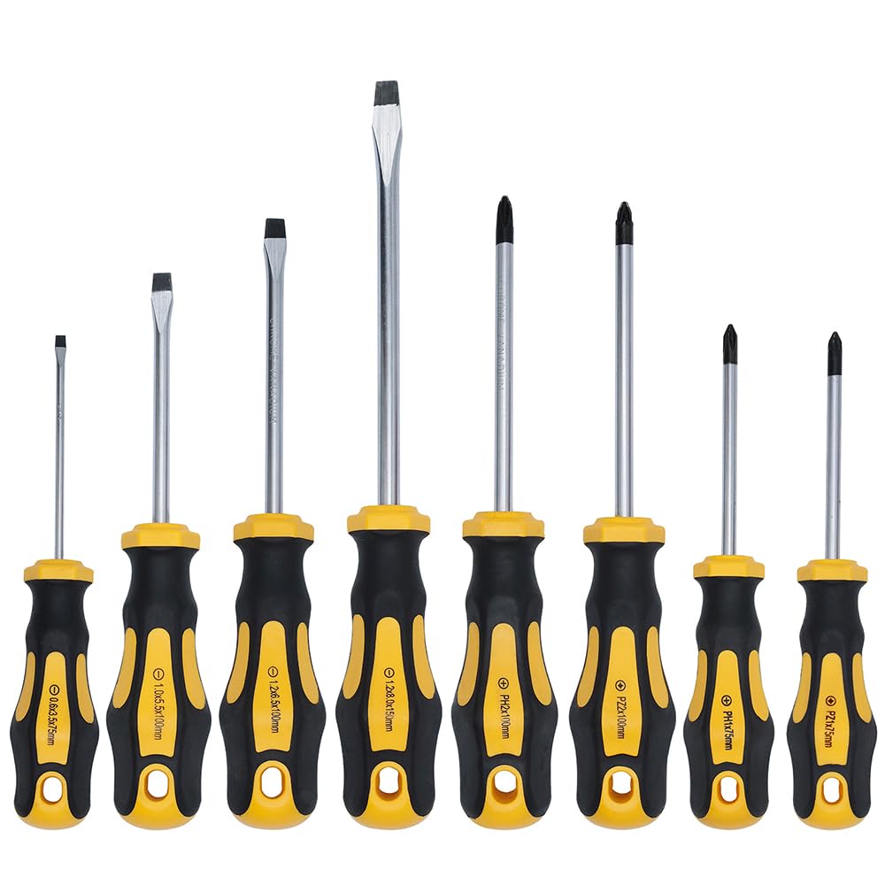 CCLIFE Screwdriver Sets jeu tournevis aimanté 8 pcs PH PZ SL