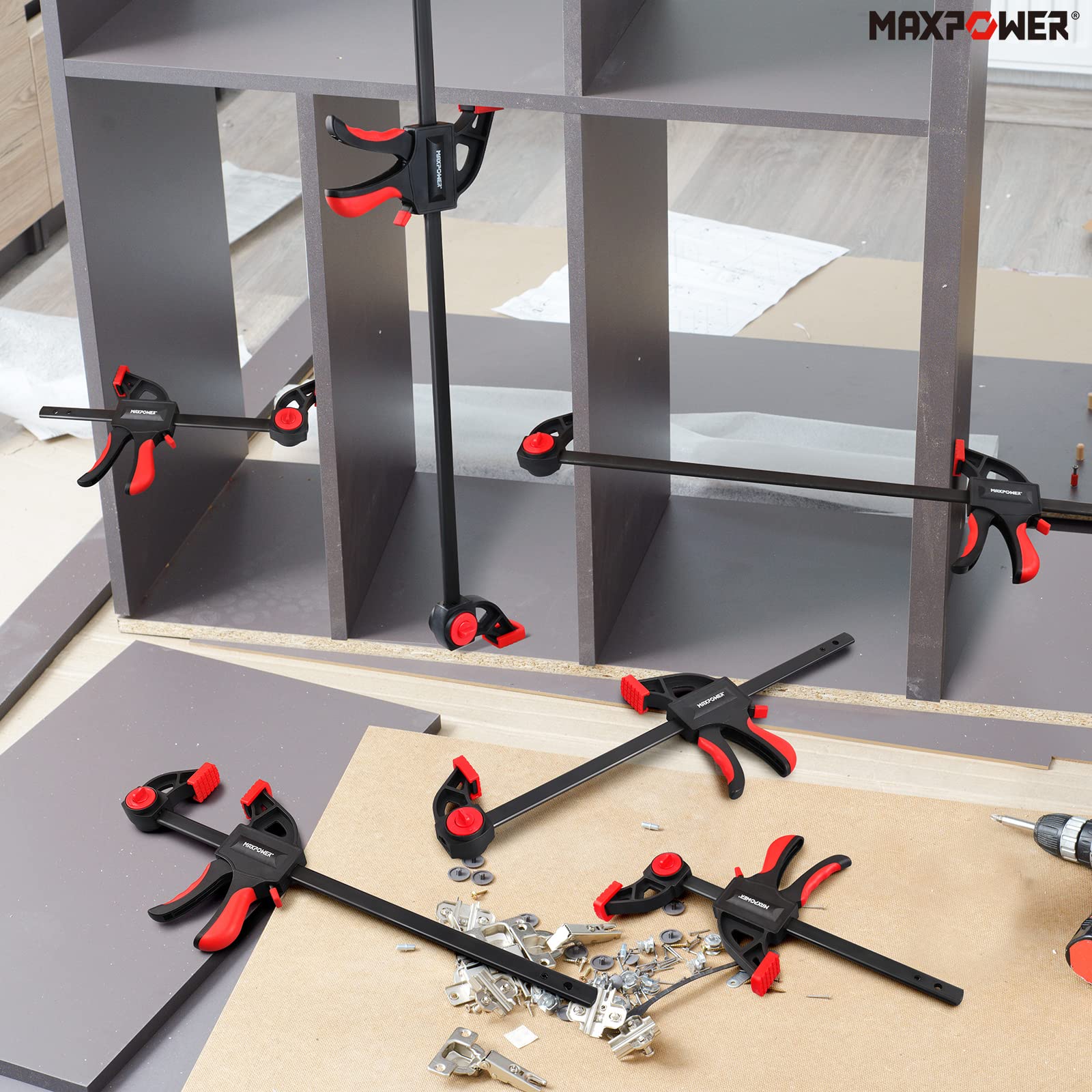 MaxPower Outils de serrage serre-joint rapide 150-600 mm 6 pièces