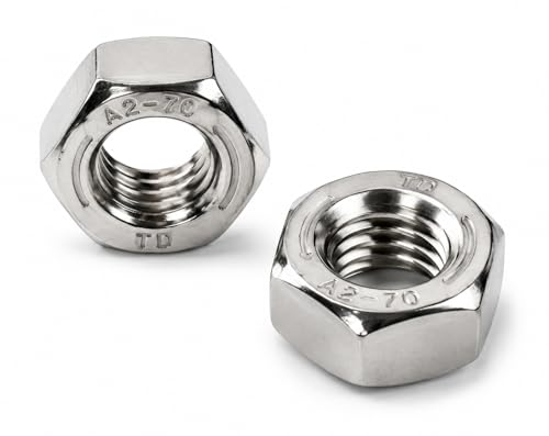 DAUMLINK Écrous M6LH écrou hexagonal filetage gauche inox 25 pcs
