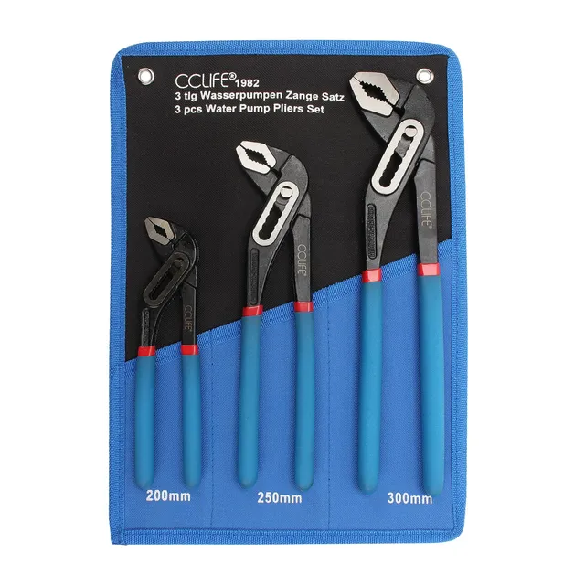 CCLIFE DIY Tools pince multiprise 200-250-300mm lot 3