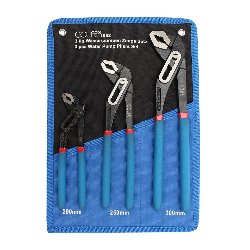 CCLIFE DIY Tools pince multiprise 200-250-300mm lot 3