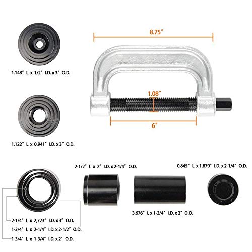 CCLIFE 10 pièces presse rotules 4-en-1 cadre en C + coffret