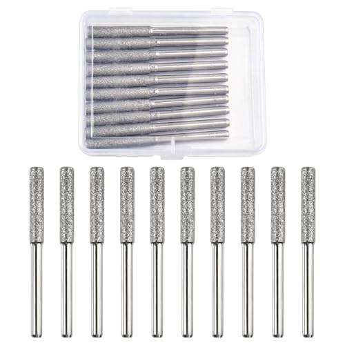 LEONTOOL Outils de Jardinage Lime Diamant 4mm Lot 10 avec Boîte