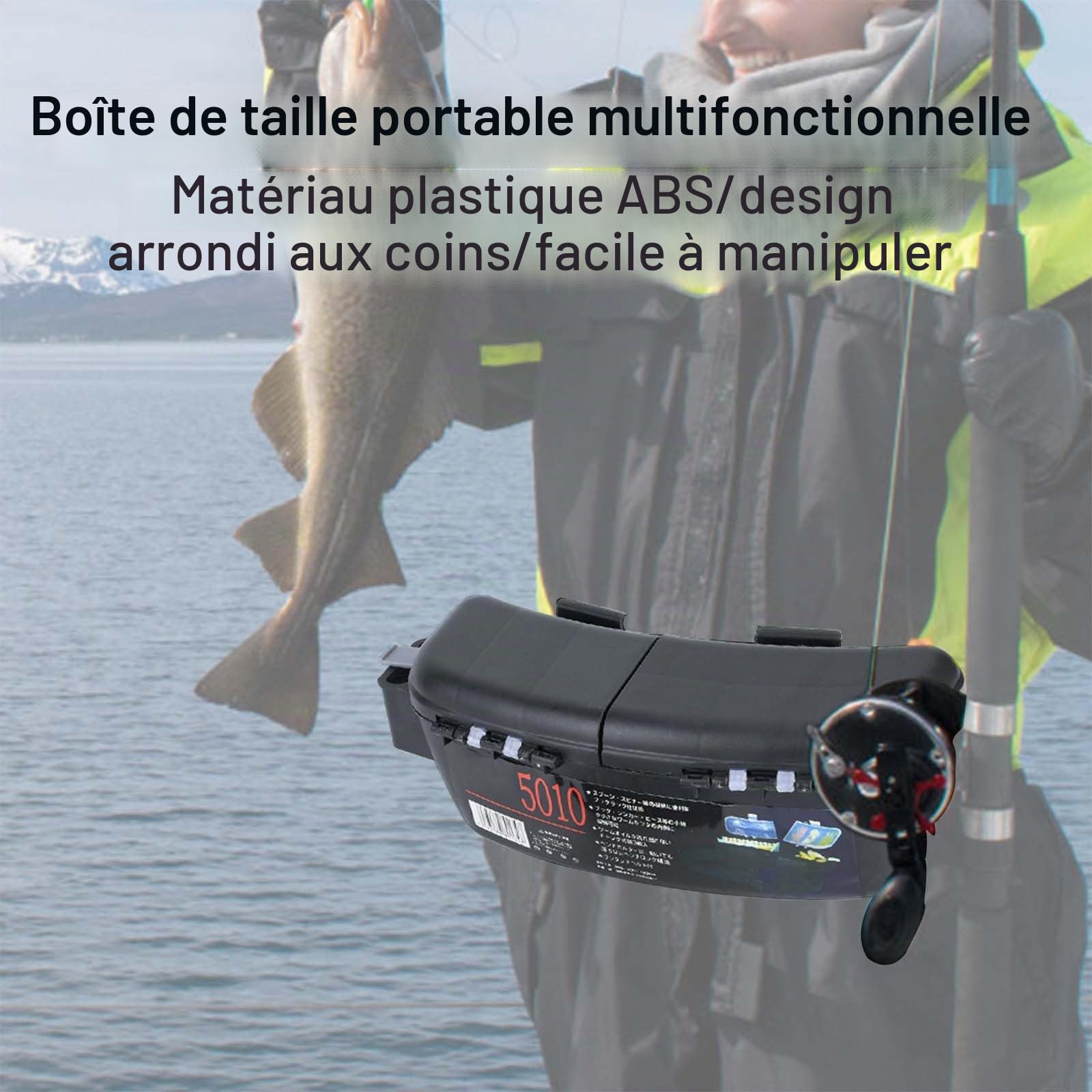 OUKENS boîte pêche sac taille 26x11x9 cm 3 séparateurs ABS